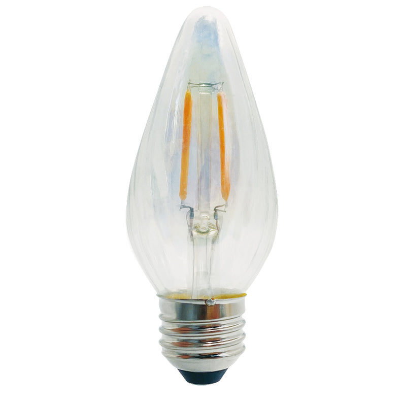 Bulbrite - 4 Watts - F15 - E26 Base - 2700KK - 120 Volts - CLEAR/IRIDESCENT - LED4F15/27K/FIESTA/CLR-4PK